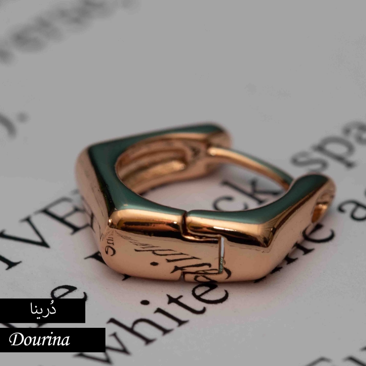 گوشواره زنانه با آبکاری طلا و قفل چفتی برند ژوپینگ